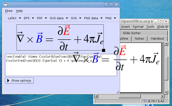 Ekee Latex Equation Editor